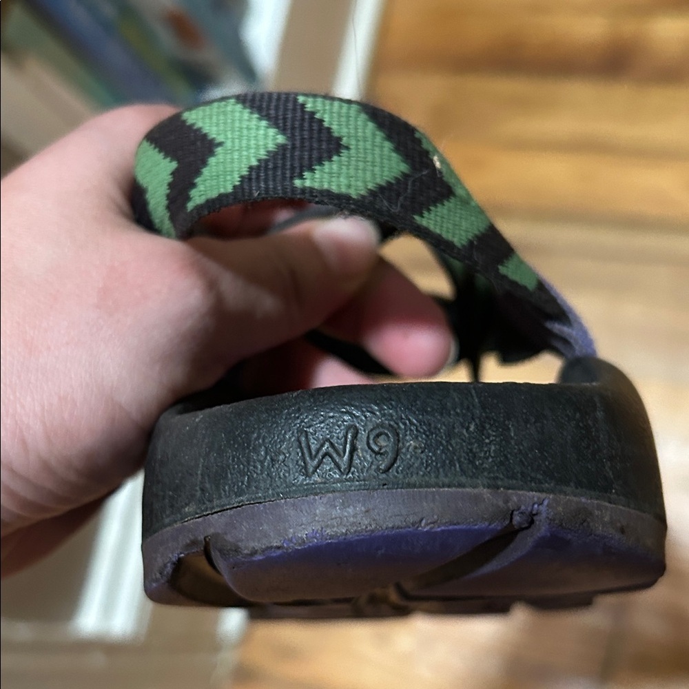 Chaco Black and Green Sandals - Picture 3 of 3